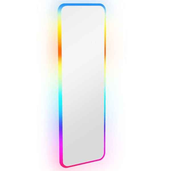 Espelho de Corpo Inteiro com Luzes LED 120x40 cm com Iluminação em 7 Cores RGB e Função de Memória