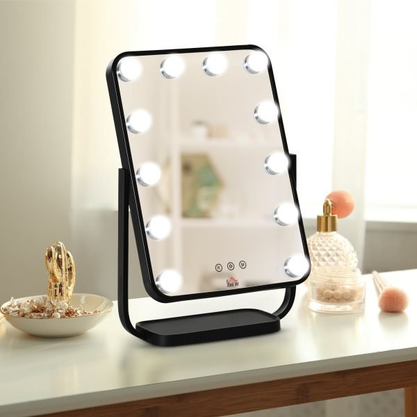 Espelho de Maquilhagem com 12 Luzes LED