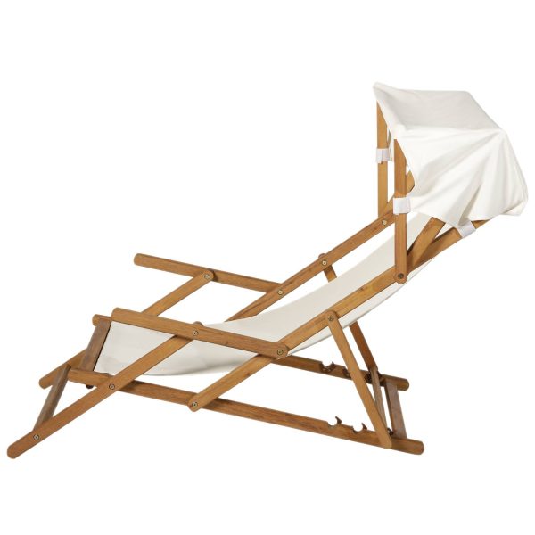 Espreguiçadeira com Guarda sol de jardim com apoio para os pés - Imagem 4