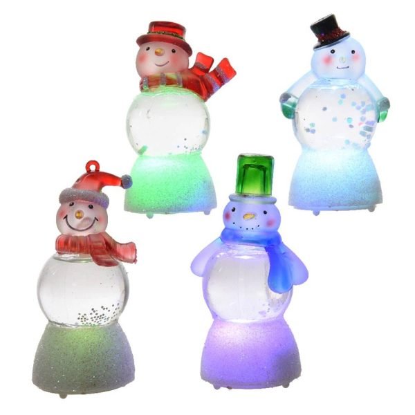 Figura Boneco De Neve Led Funciona A Pilhas Modelos Sortid