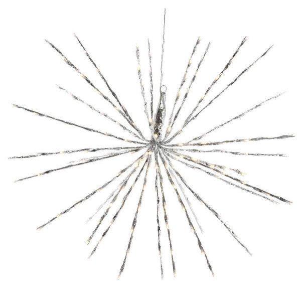 Figura Led Com Pontas Efeito Cascata Branco Quente 80 Leds I
