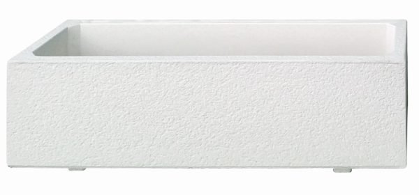 Floreira em betão pintado branco - 110x25x28cm