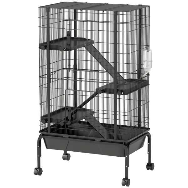 Gaiola para Animais Pequenos de 4 Níveis com Rodas