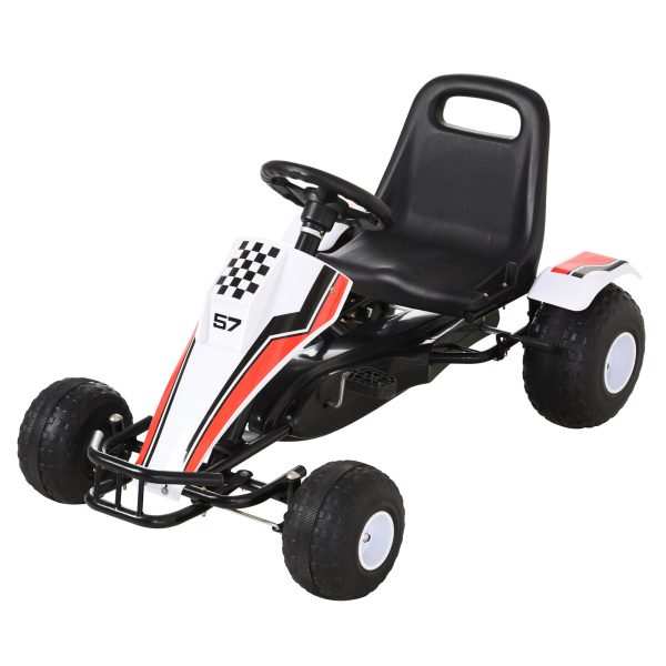 Go Kart a Pedais para Crianças acima de 3 Anos com Assento Ajustável 104x66x57cm