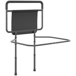 Grade para Cama de Adultos com Altura Ajustável 71x61x86-104 cm Cinza