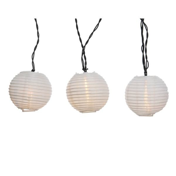 Grinalda 20 Leds Com Bolas Nylon Brancas Ip20 14