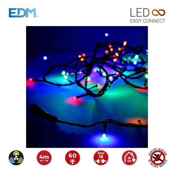 Grinalda Easy-Connect Multicor 60 Leds Ip44 30V Total 1