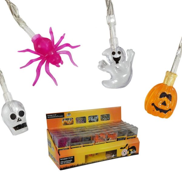 Grinalda Halloween 10 Leds A Pilhas Modelos Sortidos. Funcio