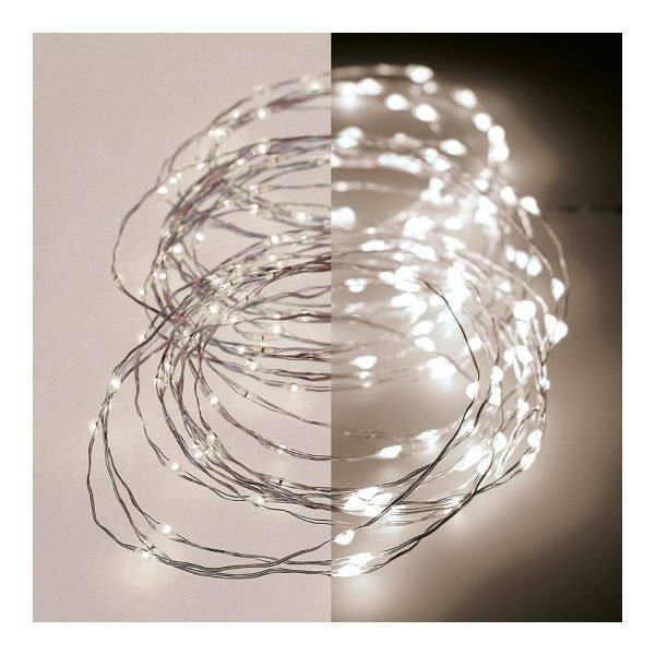 Grinalda Luz Quente Intermitente 180 Micro Leds Ip44 9M. Con