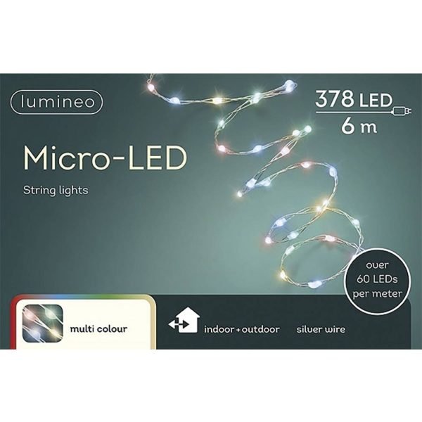 Grinalda Multicor 378 Micro Leds Extra Brilhantes Ip44 6M. C