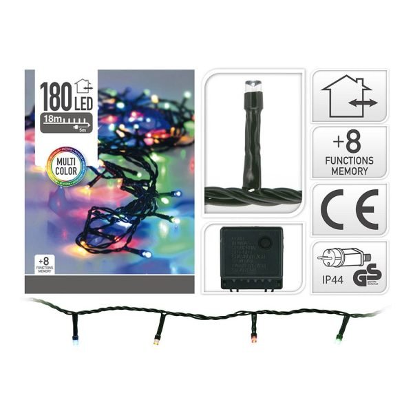 Grinalda Multicor Led 180 Leds 18Mts