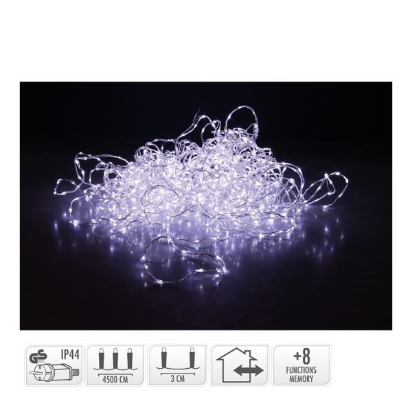 Grinaldas Soft Wire 1500 Led Branco Frio 8 Funções 45M