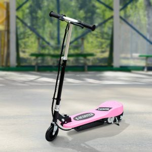 HomCom® Trotinete Eléctrico Tipo Scooter com Guiador Ajustável – Cor Rosa - 81.5x37x96cm