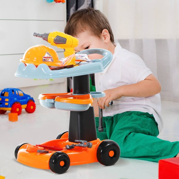Jogos de Imitação para Crianças Ferramentas de Construção Infantil Conjunto com 29 Peças 40x35x48 cm PP ABS