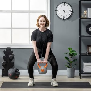 Kettlebell 8kg Peso Russo com Revestimento de PU e Enchimento de Areia