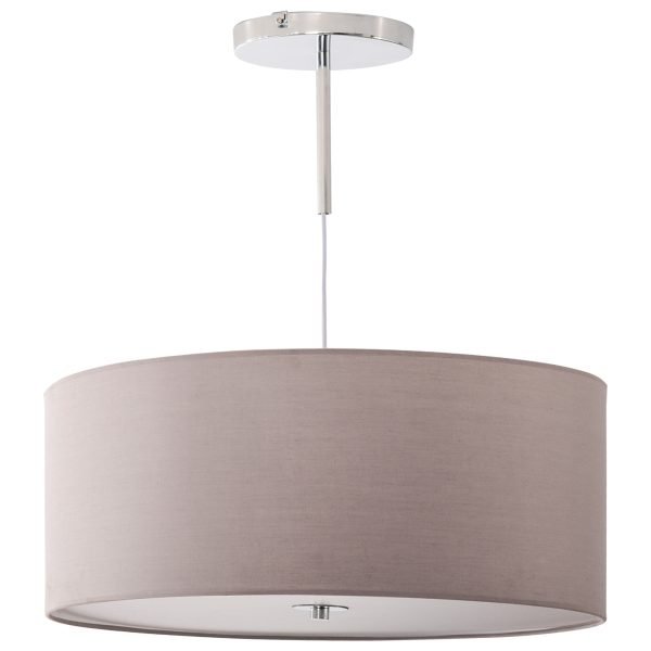 Lâmpada de suspensão Ø59x44 cm com luzes LED 35W com 3 modos de cor e suporte de metal cinza