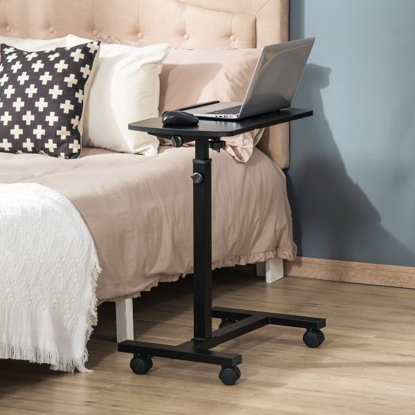 Mesa Auxiliar com Rodas para Sofá ou Cama com Altura
