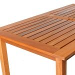 Mesa Retangular Madeira Natural Shorea 140 X 80 X 74 Cm - Image 2