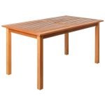 Mesa Retangular Madeira Natural Shorea 140 X 80 X 74 Cm