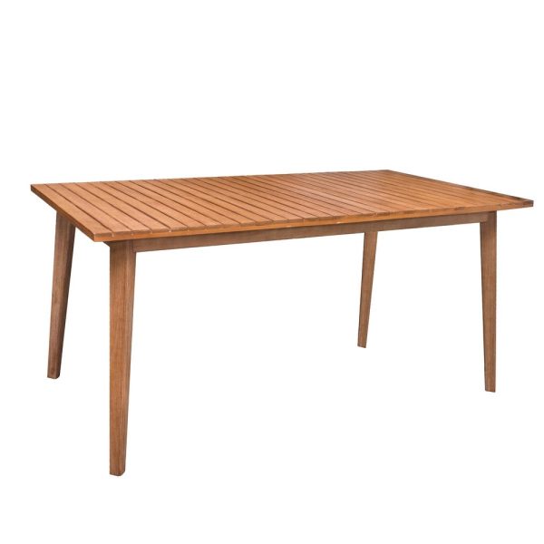 Mesa Retangular Marilyn Acacia Maciça 160 X 90 X 75 Cm