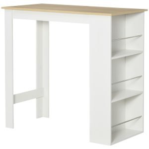 Mesa de Bar de Bistrô com 3 Prateleiras 112x57x106 cm