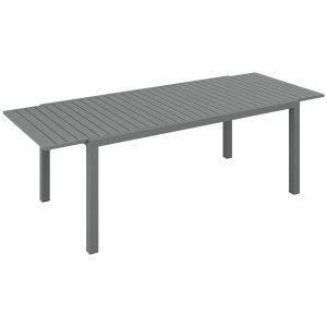 Mesa de Jardim Extensível para 6-8 Pessoas com Estrutura de Alumínio 180/240x94x73 cm