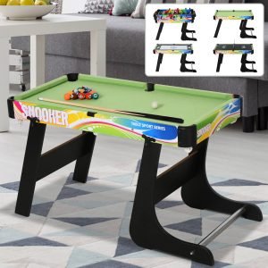 HomCom Mesa de Ping Pong Dobrável Infantil – Cor Azul – Aço e MDF –  153x76.5x67cm