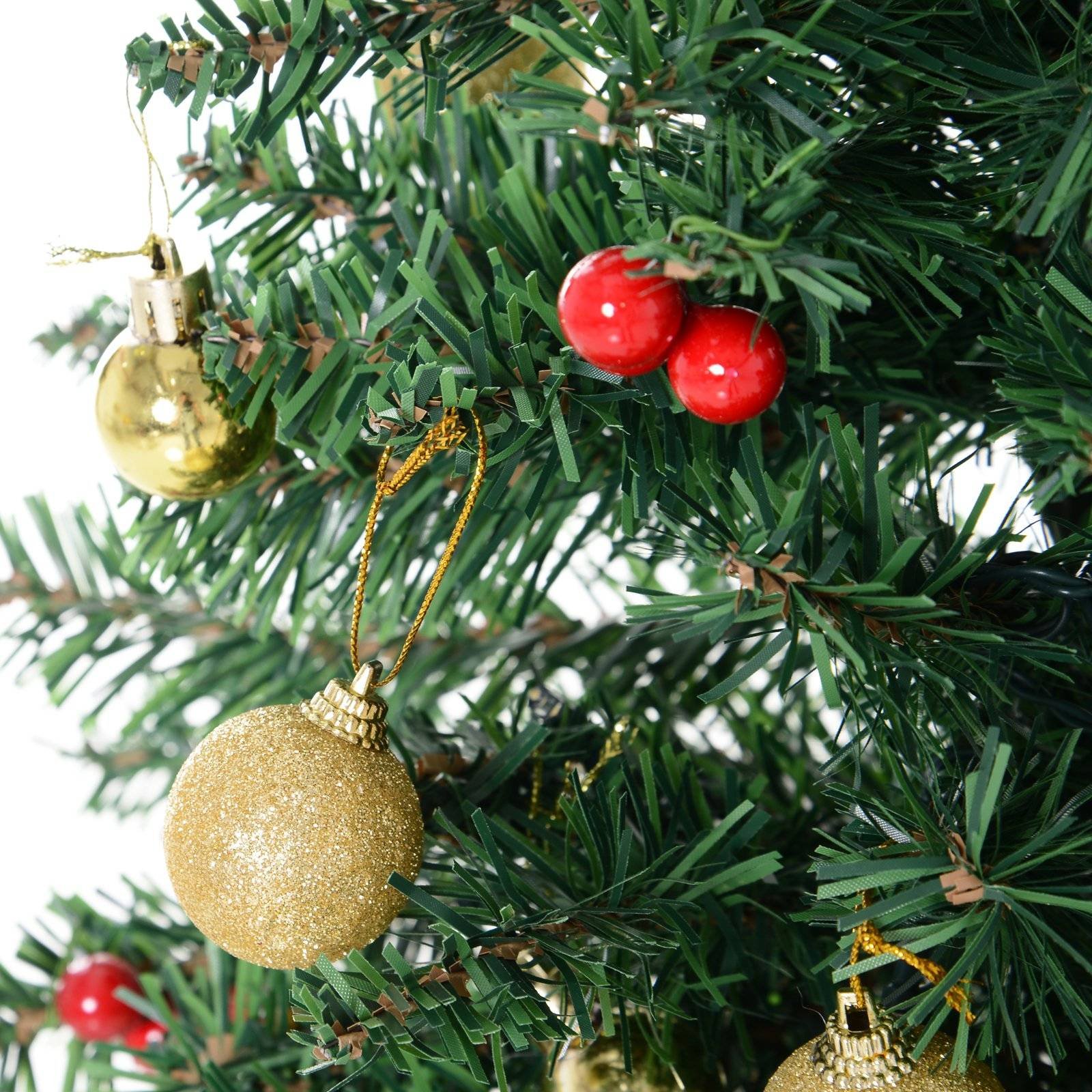 Mini Árvore de Natal 60cm Artificial Decoração de Natal de Pinheiro com  Suporte Metálico 73 Ramos PVC Verde | O Meu Jardim