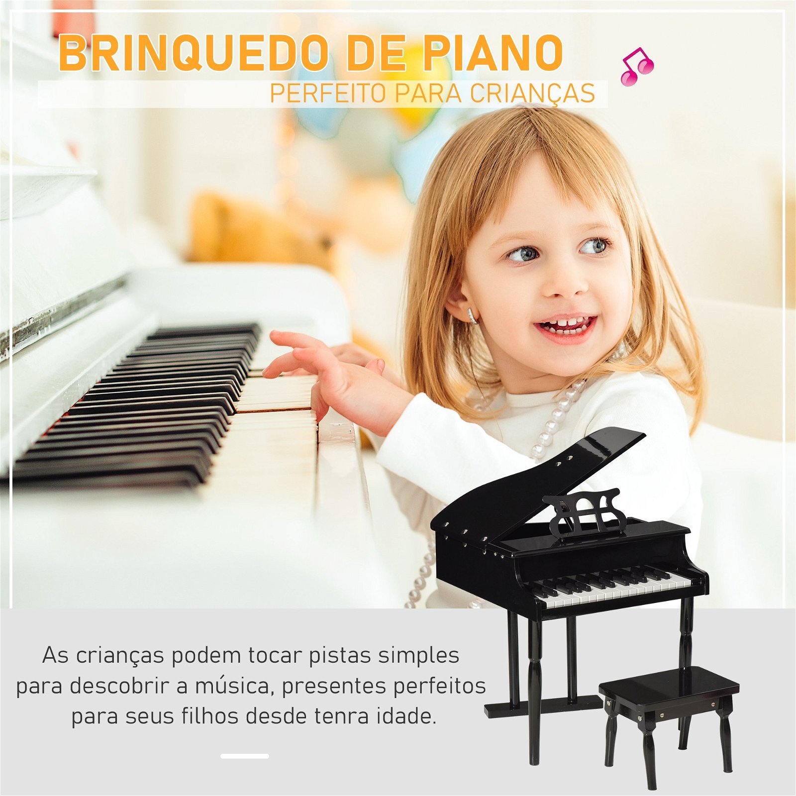 5 Canções Infantis Muito Simples para Crianças Aprendem a Tocar Piano  (iniciante) - Volume 1 