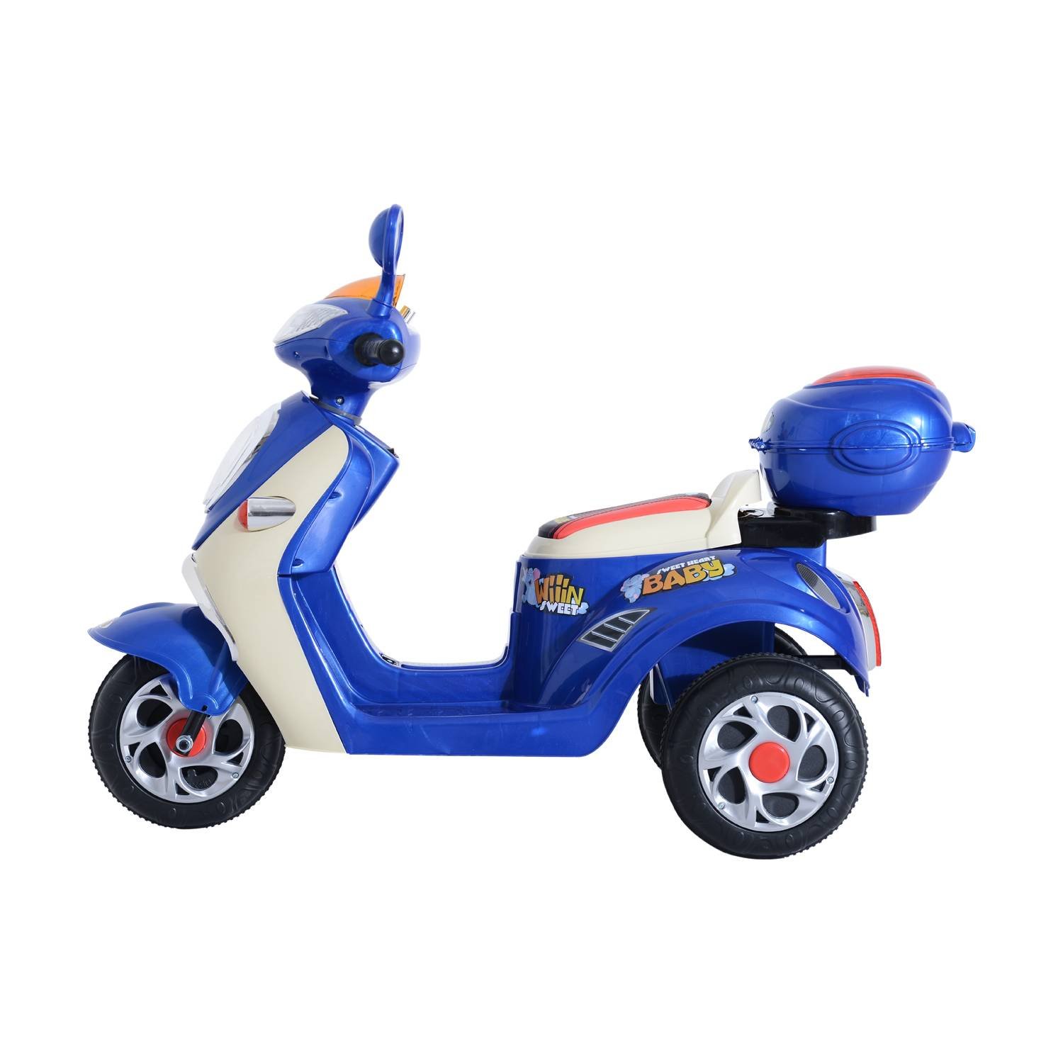 Carro de triciclo Moto elétrica infantil com Bateria para crianças com mais  de 3 anos 108x51x75cm Rosa