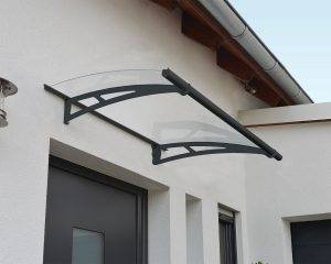 Palram - Canopia | Cobertura para porta Aquila - Estrutura em cinza e painéis transparentes 12