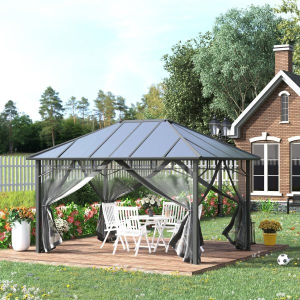 Pérgola de Jardim 4x3m com Teto de Policarbonato