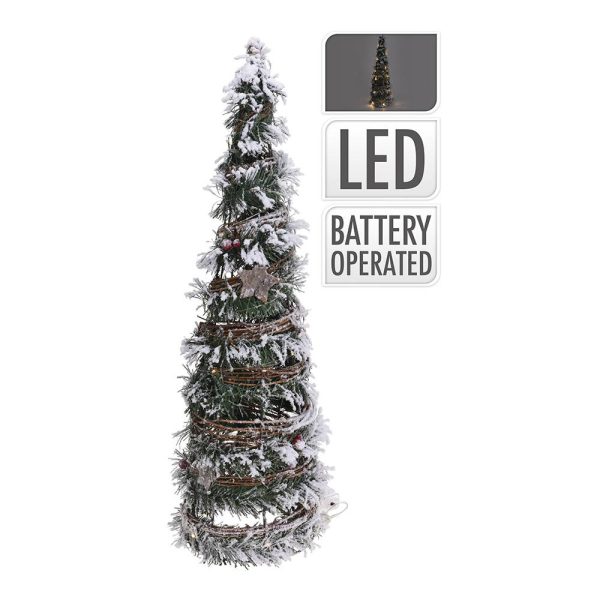 Pinheiro Natalino De Rattan Com 20 Leds 60Cm