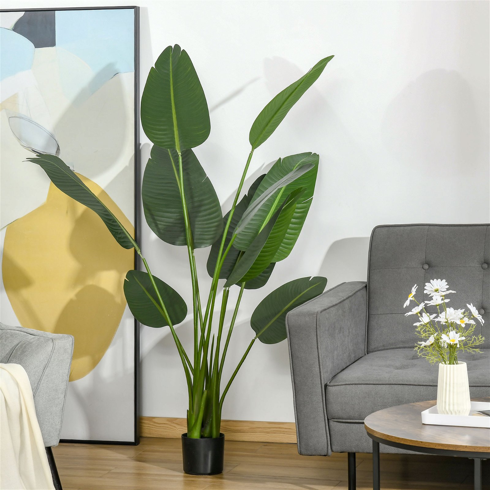 Planta Artificial Bananeira de 160cm com Vaso e 10 Folhas Realistas para  Decoração em Interior e Exterior Escritório Casa Verde | O Meu Jardim