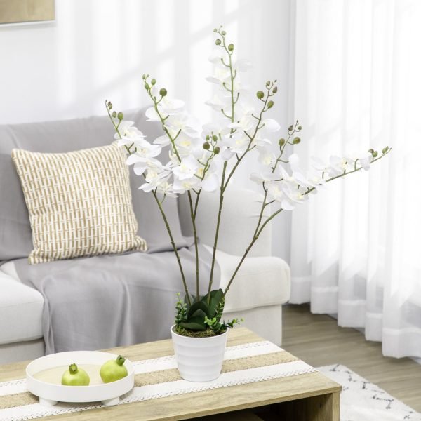 Planta Artificial Orquídea com Vaso Orquídea Artificial para Decoração de Casa