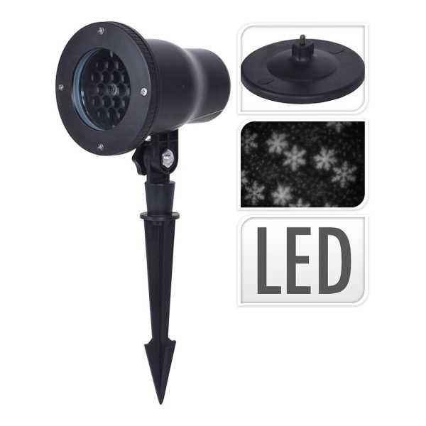 Projetor Led Efeito Tempestade De Neve Ip44
