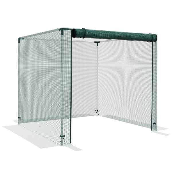 Proteção com Suportes de Aço Porta com Fecho de Correr para Proteger as Plantas Flores em Pátio 120x120x10 cm