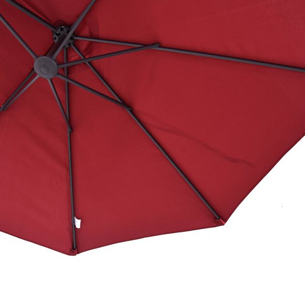 Guarda-Sol duplo com Manivela Resistente À Água e Proteção UV 4.6x 2.7m - Imagem 8