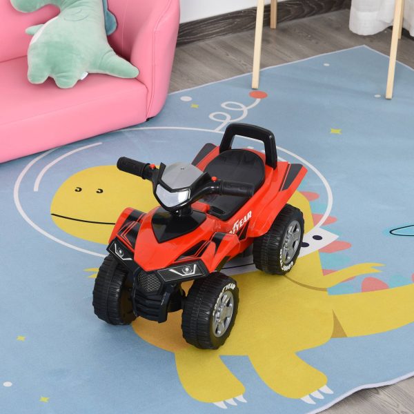 Quadriciclo elétrico para crianças +12 meses com sons de luzes 60x38x42 cm Vermelho