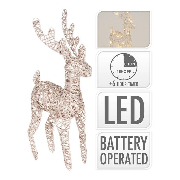 Rena Dorada Com 50 Leds 45Cm Luz Quente 30X11X45Cm Ip20 Inte