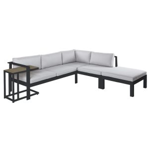 Set Canapé D'Angle Aluminio Grafite 224 X 224 X 65