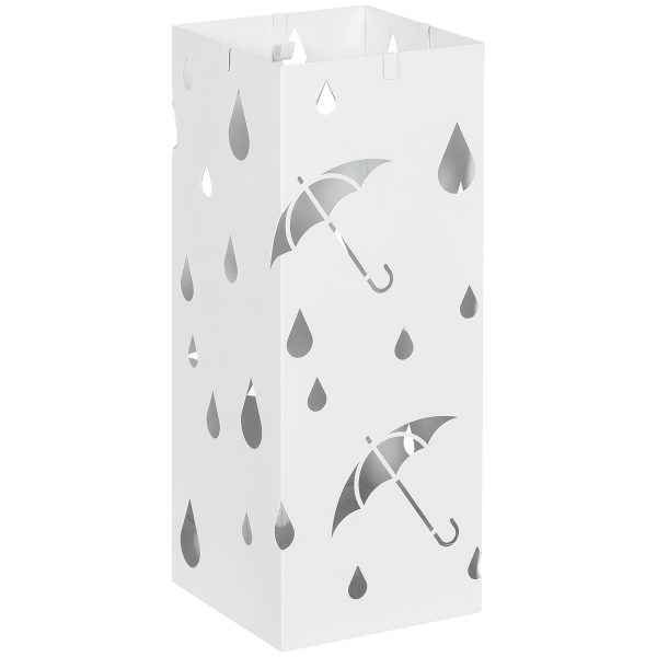 Suporte para Guarda-Chuvas Branco com 4 Ganchos 15