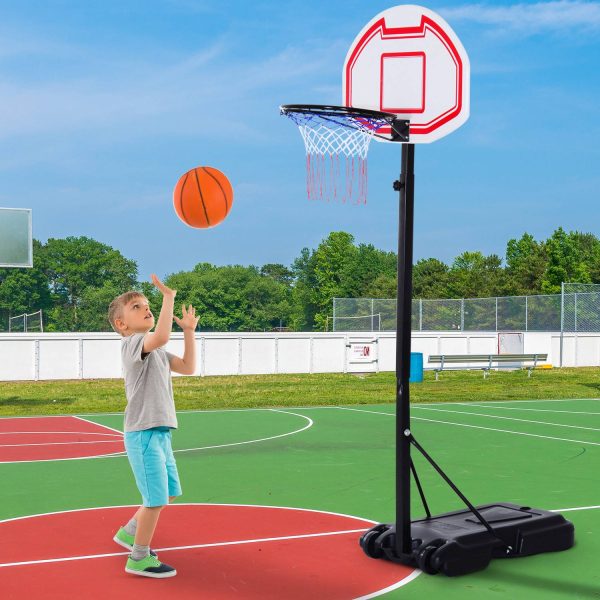 Tabela de basquetebol com suporte de rodas rede ajustável com e painel
