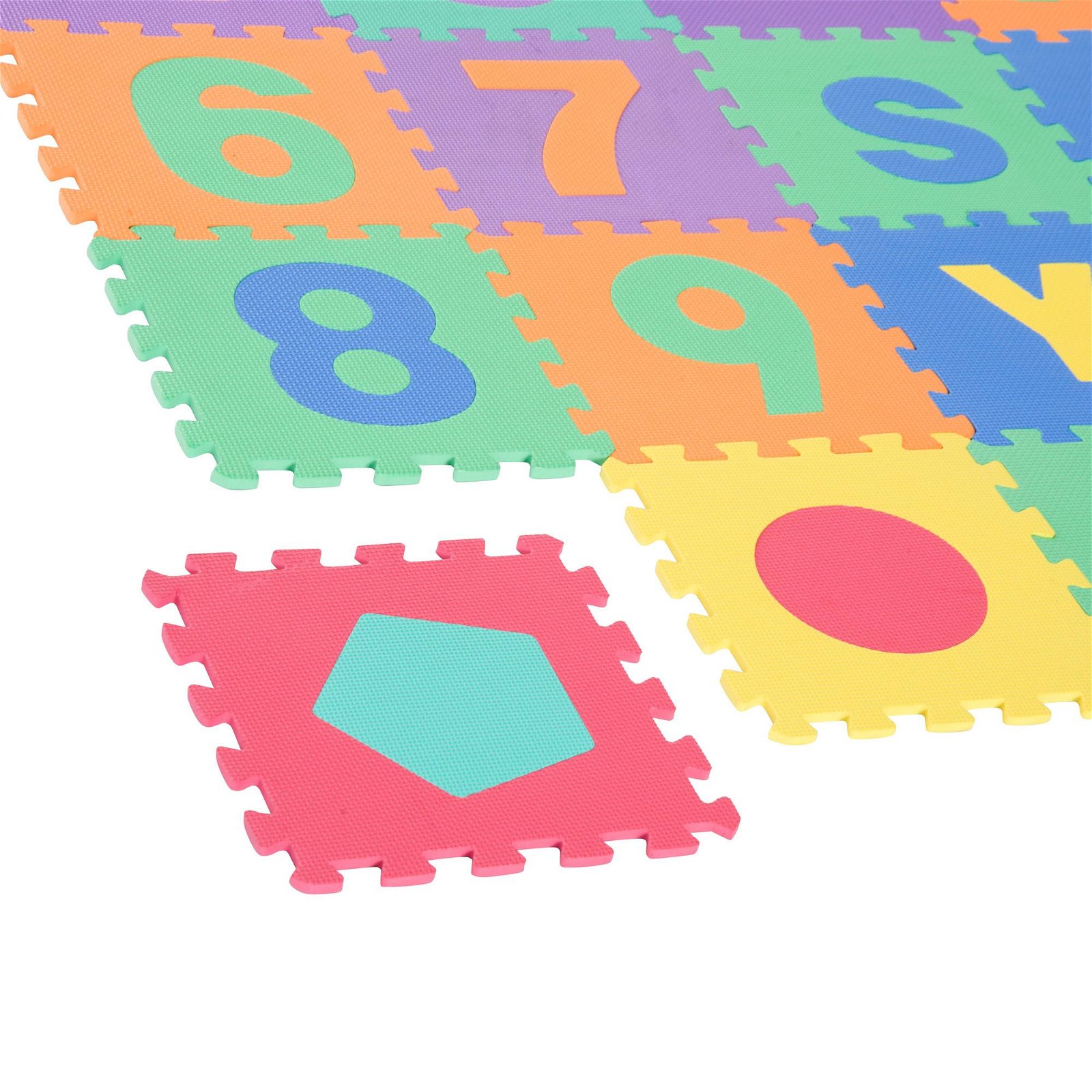 HOMCOM Tapete Puzzle para Crianças 150x150cm com 36 Peças de Espuma EVA  Suave Área de 1,44m² Tapete Quebra Cabeças para Bebé Multicor Desenhos