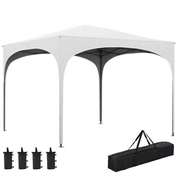 Tenda Dobrável 3x3 m com Altura Ajustável Bolsa de Transporte Tecido Anti-UV