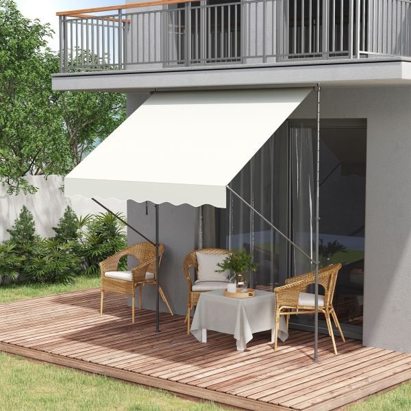 Toldo Manual Retrátil com Manivela Proteção Solar UV40+