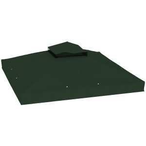Toldo de Substituição para Pérgola 3x3 m com Teto Duplo Proteção UV 30+ Verde