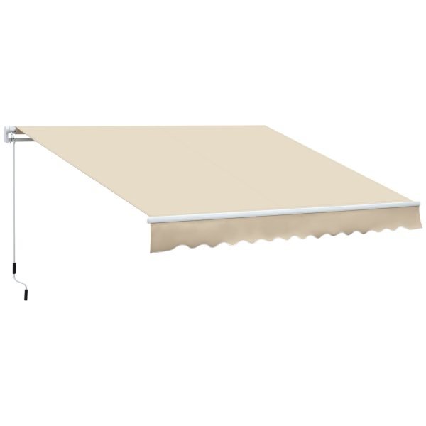 Toldo para Varanda com Manivela de Metal Impermeável e Anti-UV Toldo Enrolável de Exterior