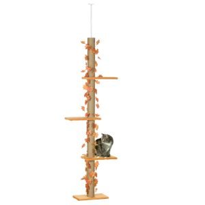Torre Arranhador para Gatos com Altura Ajustável 3 Plataformas