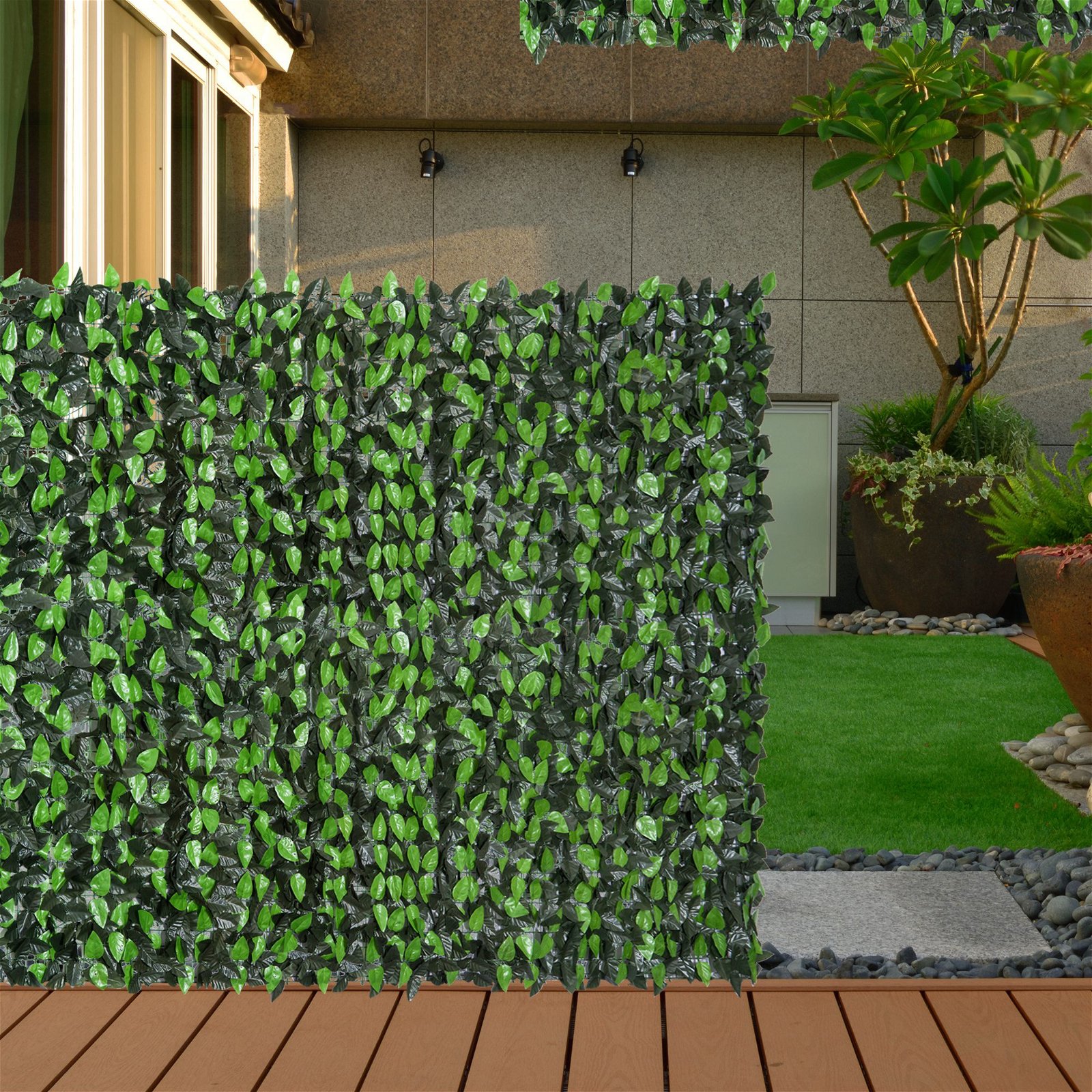 Vedação Artificial em Rolo 3x1m para Balcão, Jardim Exterior Planta  Decorativa de Parede PE Verde | O Meu Jardim